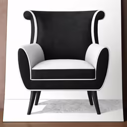 the back view of a chair in front of a wall