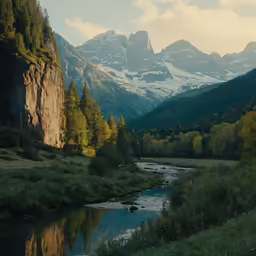 a beautiful landscape in the mountains of europe