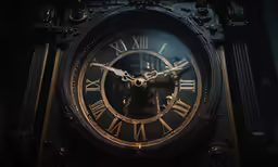 a large old looking clock with roman numerals