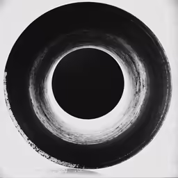 black and white photo of the inside of a circular object