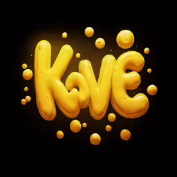 a neon yellow liquid type with bubbles