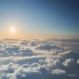 view out the window of an airplane during flight