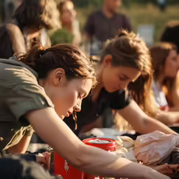 there are two girls sitting at a picnic table