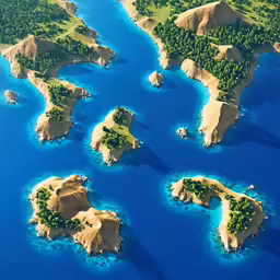 some kind of island that looks like it could be floating in the ocean