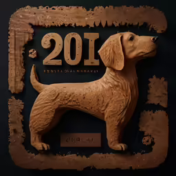 brown wooden dogs figurines in a black box