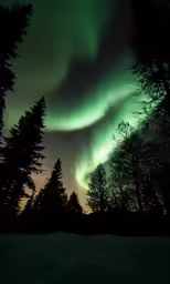the aurora bore is a large green and red light in the sky