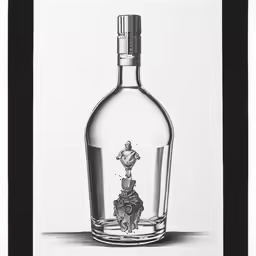there is a bottle with a teddy bear on it