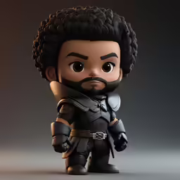 an african man in a black outfit with a beard
