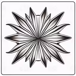 an artistic flower in the middle of a white background