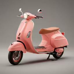 the scooter is a very nice color in this image