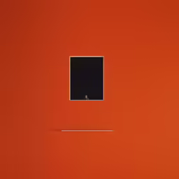 orange room with an opening to a single window