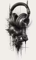 headphones with the words on it