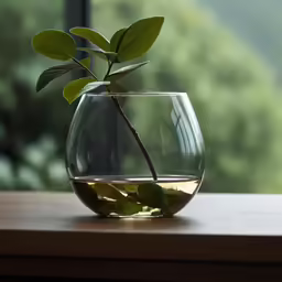 an image of a flower plant in water