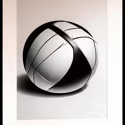 the white ball is hanging up against a wall