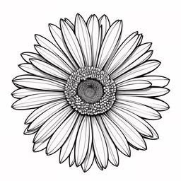 a black and white picture of a sunflower,a black and white photo of a flower,drawing a sunflower with a pencil and a watercolng effect,black and white flower drawing with a pencil on white paper,an ink drawing of a sunflower that is fully blooming