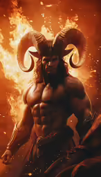 a man in a horned suit with horns