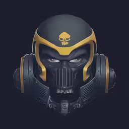 a helmet that has been made out of black and yellow
