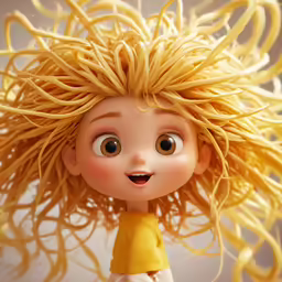 the girl with long hair looks into the camera