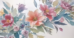 a floral painting is shown in this image