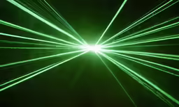 an image of a lot of green lasers