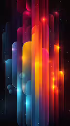 an image of an abstract background,colorful squares with space and stars in the background