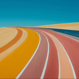 a car on the road in the middle of nowhere