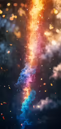 colorful clouds with light reflecting off the water