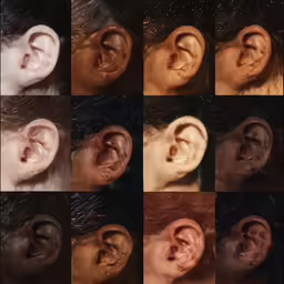 there are pictures of different angles of the same ear
