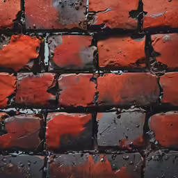 orange and black bricks sitting on top of each other