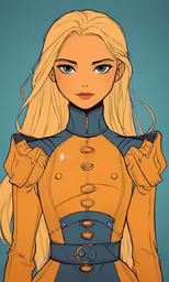 an anime character dressed as a girl in yellow