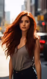 an image of a woman with red hair