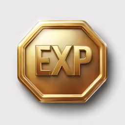 an image of the word expo engraved in a gold coin