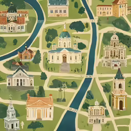 a city map of a historic town