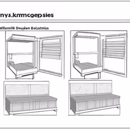 diagrams of an upright kitchen oven