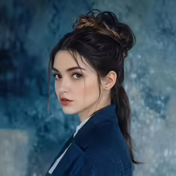 a digital painting of a beautiful asian woman