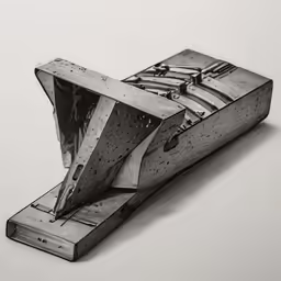 a drawing of a large piece of artwork