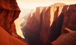 the canyons look very surreal in their surroundings