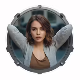 the character who is the role in the movie is looking up from her porthole