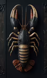 a mask with claws and long tongues on it