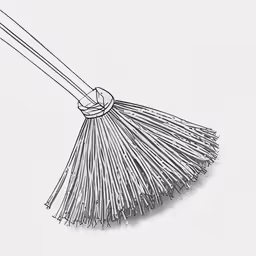 a broom that has a handle on it