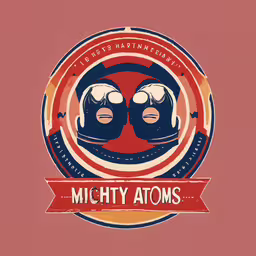 a vintage logo for the university of michigan,two pairs of eyes are placed in the middle of a circular frame with words which says,