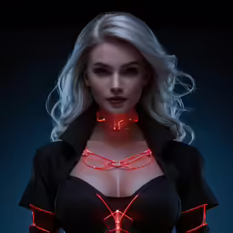a woman wearing glowing clothes in the dark