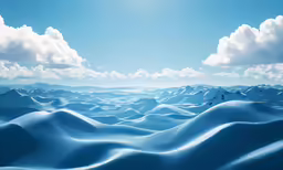 this is an 3d image of snow covered hills