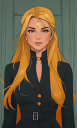 anime girl with long blonde hair