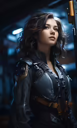 a woman is dressed up like the black canary in mass effect
