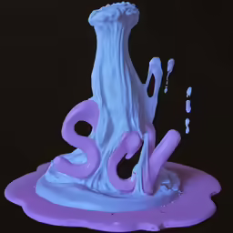 a spray painted bottle sits in front of black background