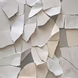 an image of art work, paper with large white papers