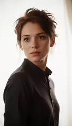 the young woman is dressed nicely and ready to use