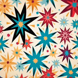 stars and stripes pattern on the wall in a room