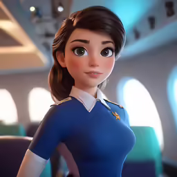 an animated princess is standing near the window